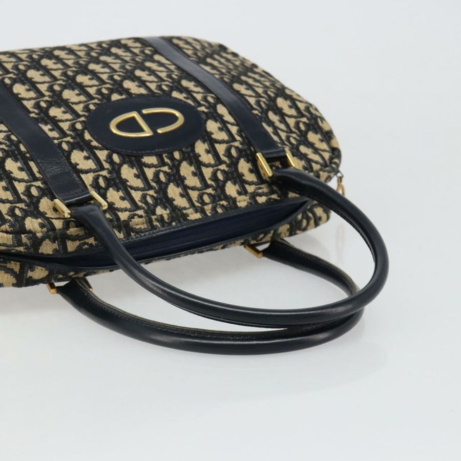 【日本直送】Christian Dior Trotter帆布迷你波士頓包 海軍藍 金色 正品 187362A-6
