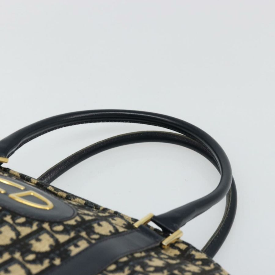 【日本直送】Christian Dior Trotter帆布迷你波士頓包 海軍藍 金色 正品 187362A-7