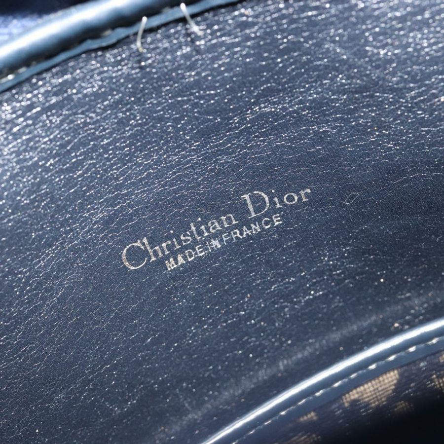 【日本直送】Christian Dior Trotter帆布迷你波士頓包 海軍藍 金色 正品 187362A-10