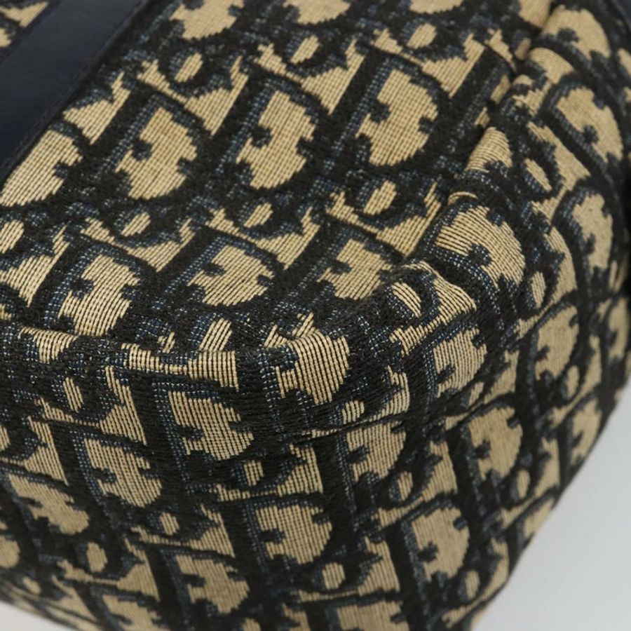 【日本直送】Christian Dior Trotter帆布迷你波士頓包 海軍藍 金色 正品 187362A-14