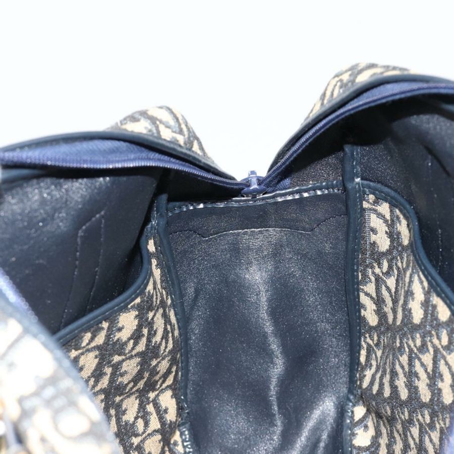 【日本直送】Christian Dior Trotter帆布迷你波士頓包 海軍藍 金色 正品 187362A-17
