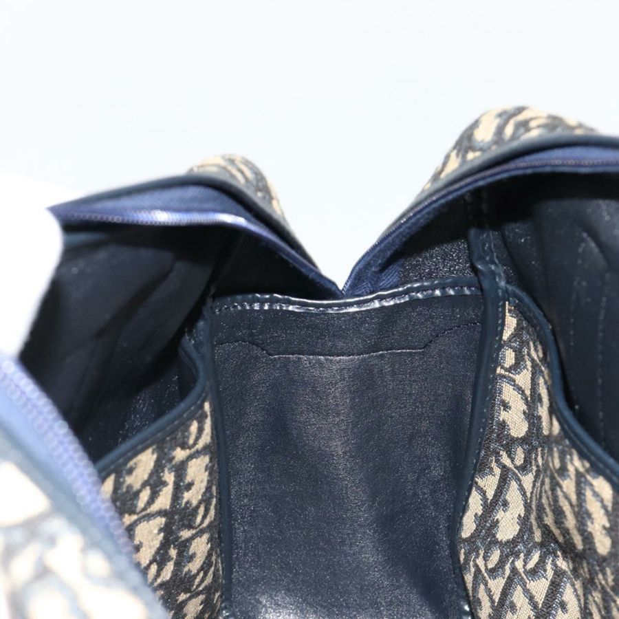 【日本直送】Christian Dior Trotter帆布迷你波士頓包 海軍藍 金色 正品 187362A-18