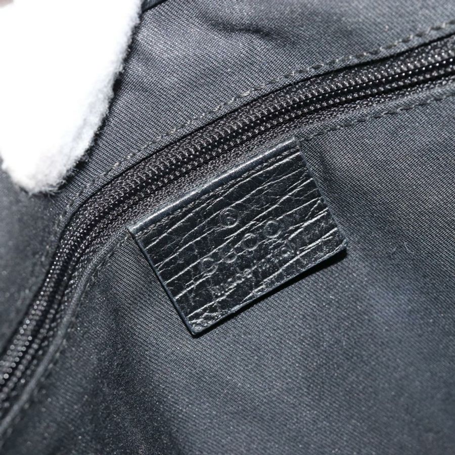 【日本直送】GUCCI GG帆布Jackie肩背包 黑色 銀色 00963 正品 186211V-17