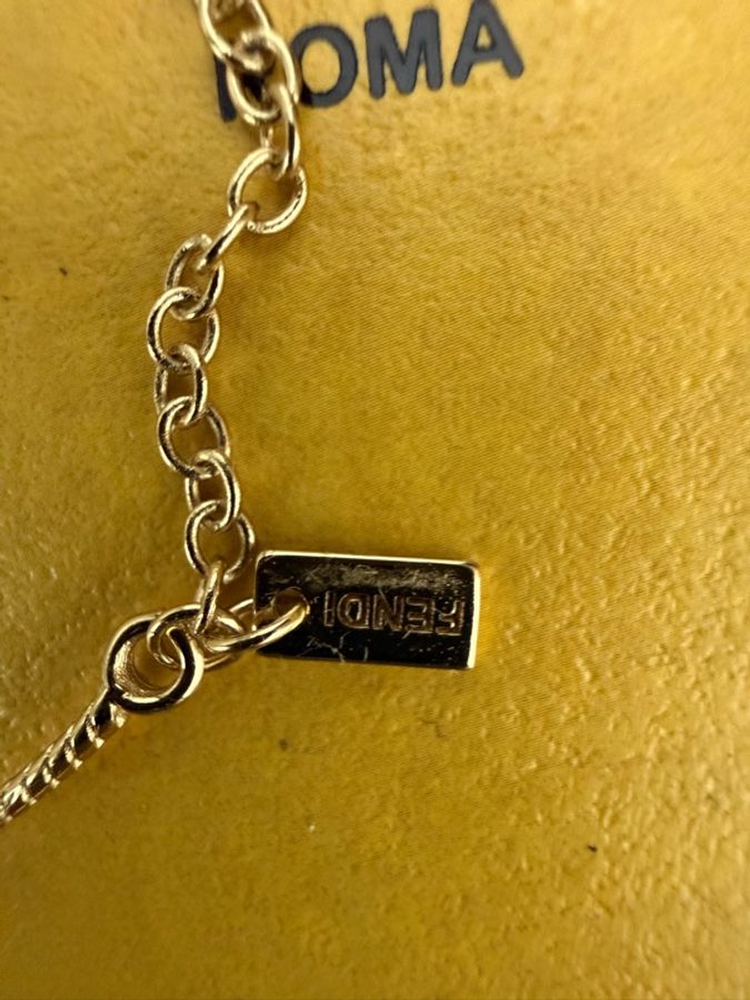 Fendi 雙F logo 異材質拼接手環手鏈-2