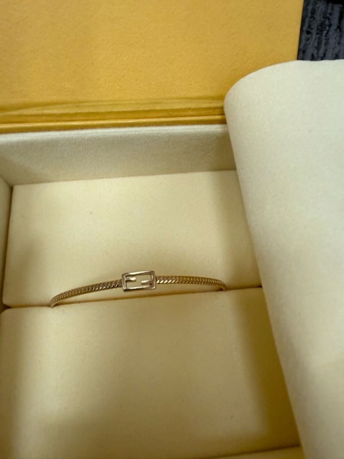 Fendi 雙F logo 異材質拼接手環手鏈-6