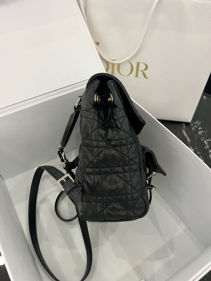 迪奧/Dior Stardust 黑銀菱格紋雙肩包-3