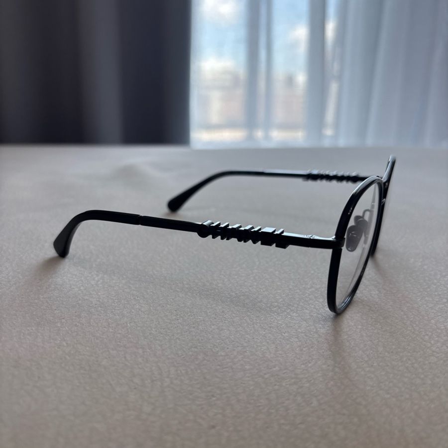 Chanel 香奈兒金屬飛官光學眼鏡2214 金屬黑字母-3