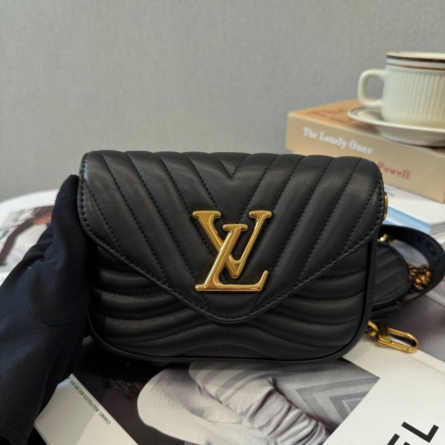 芯片款 路易威登/Louis Vuitton New Wave三合一屁股包黑金肩背斜背包-6