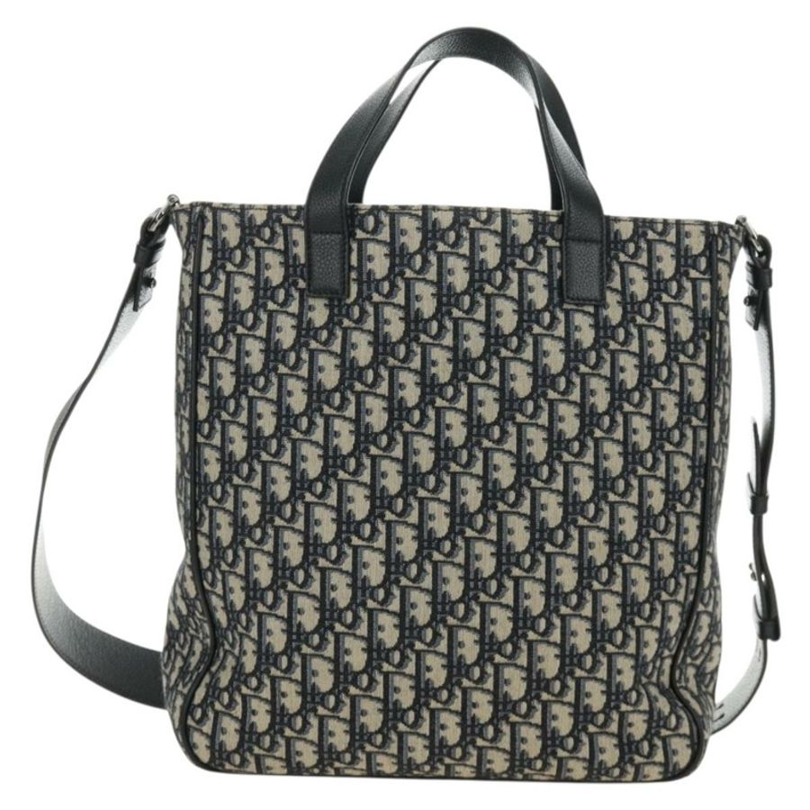 【日本直送】Christian Dior Trotter帆布手提包 2way Navy Silver Auth ki6683SAM-1