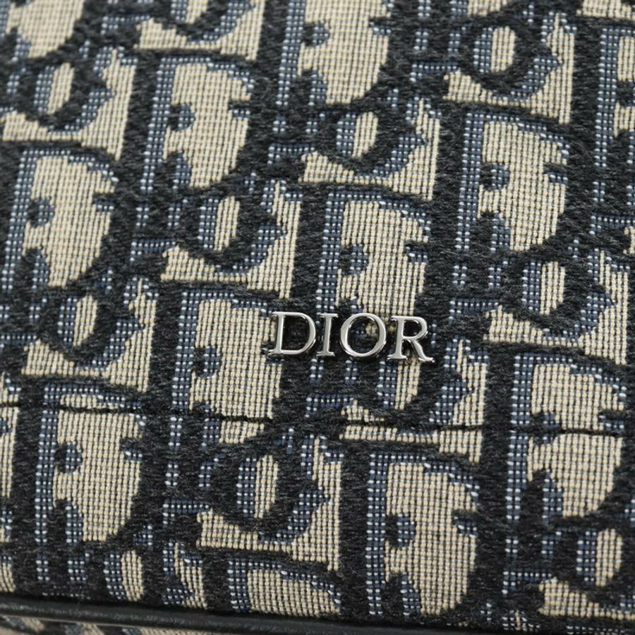 【日本直送】Christian Dior Trotter帆布手提包 2way Navy Silver Auth ki6683SAM-19