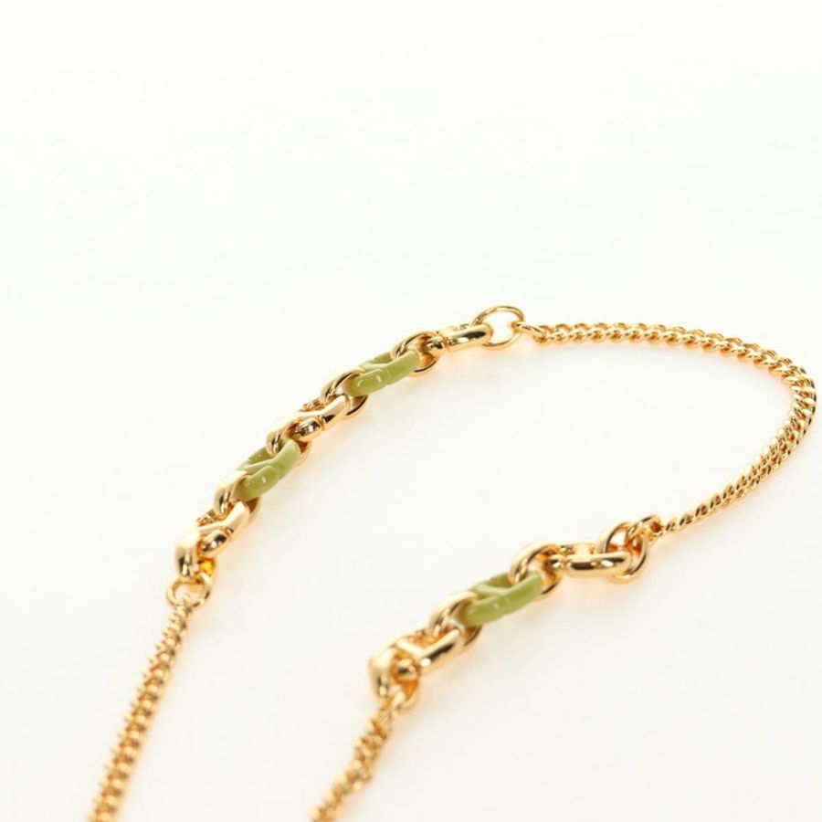 【日本直送】Christian Dior Cannage Miss Caro 鏈條手拿包,羊皮材質,綠色金色,正品,貨號 185907SM-13