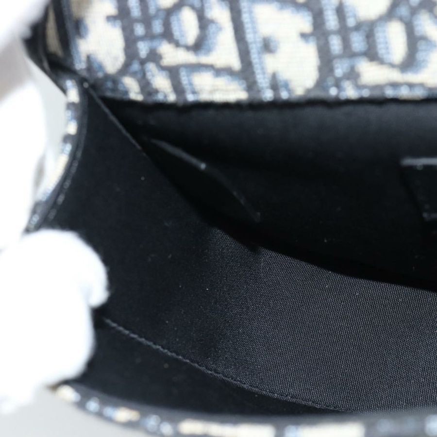 【日本直送】Christian Dior Trotter帆布Gallop單肩包,海軍藍/銀色,正品,貨號186228SM-20