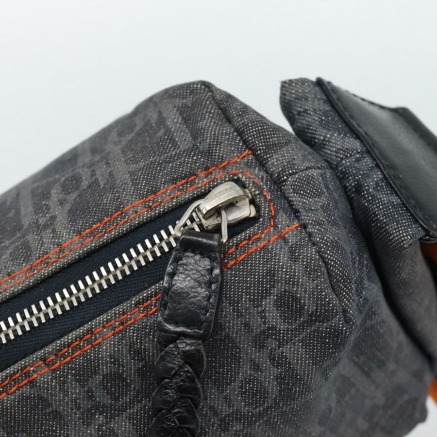【日本直送】Christian Dior Trotter帆布飛行肩背包 灰色銀色 正品 186198V-7