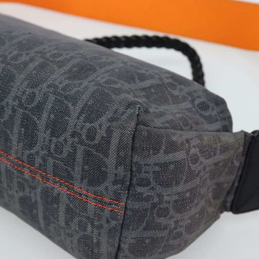 【日本直送】Christian Dior Trotter帆布飛行肩背包 灰色銀色 正品 186198V-16