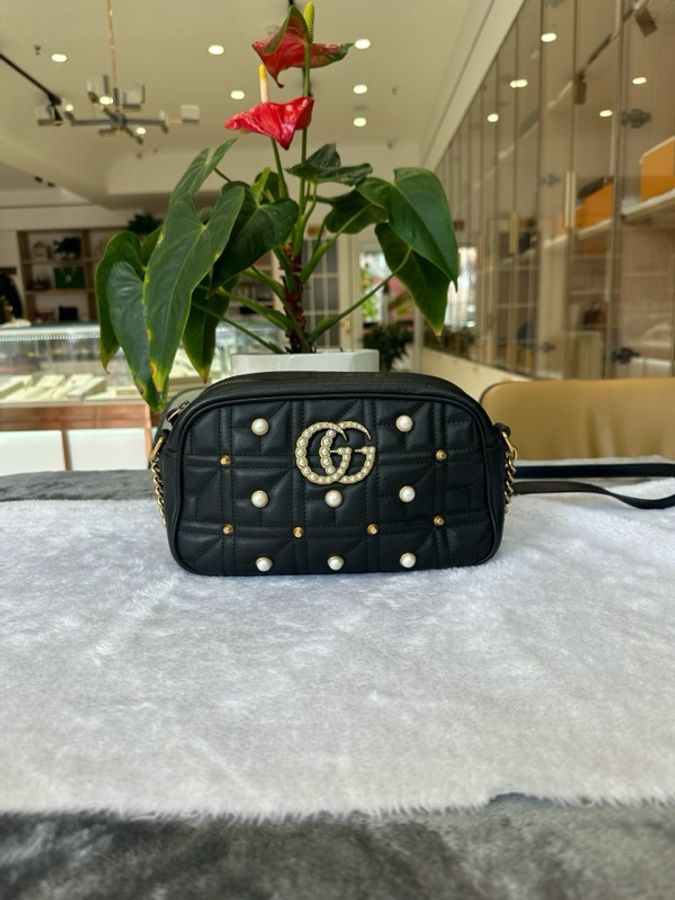 gucci 古馳珍珠眸釘相機包-0