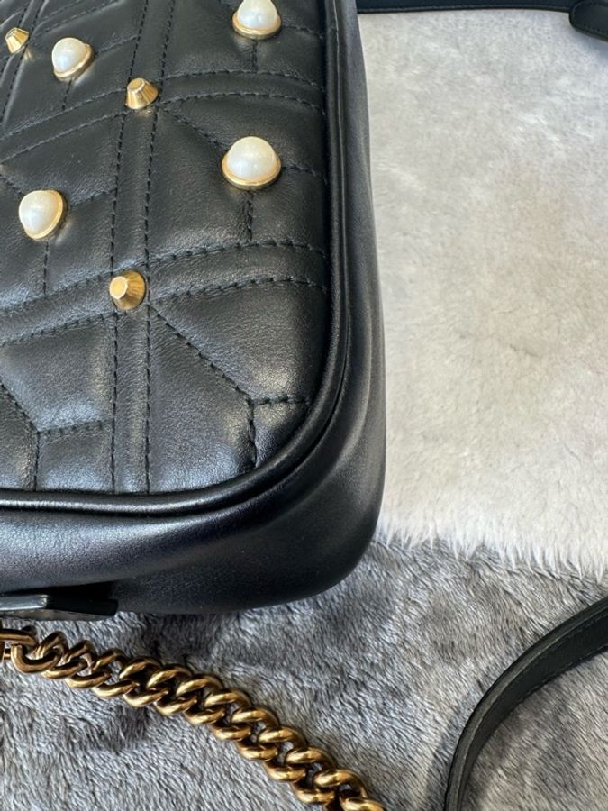 gucci 古馳珍珠眸釘相機包-3