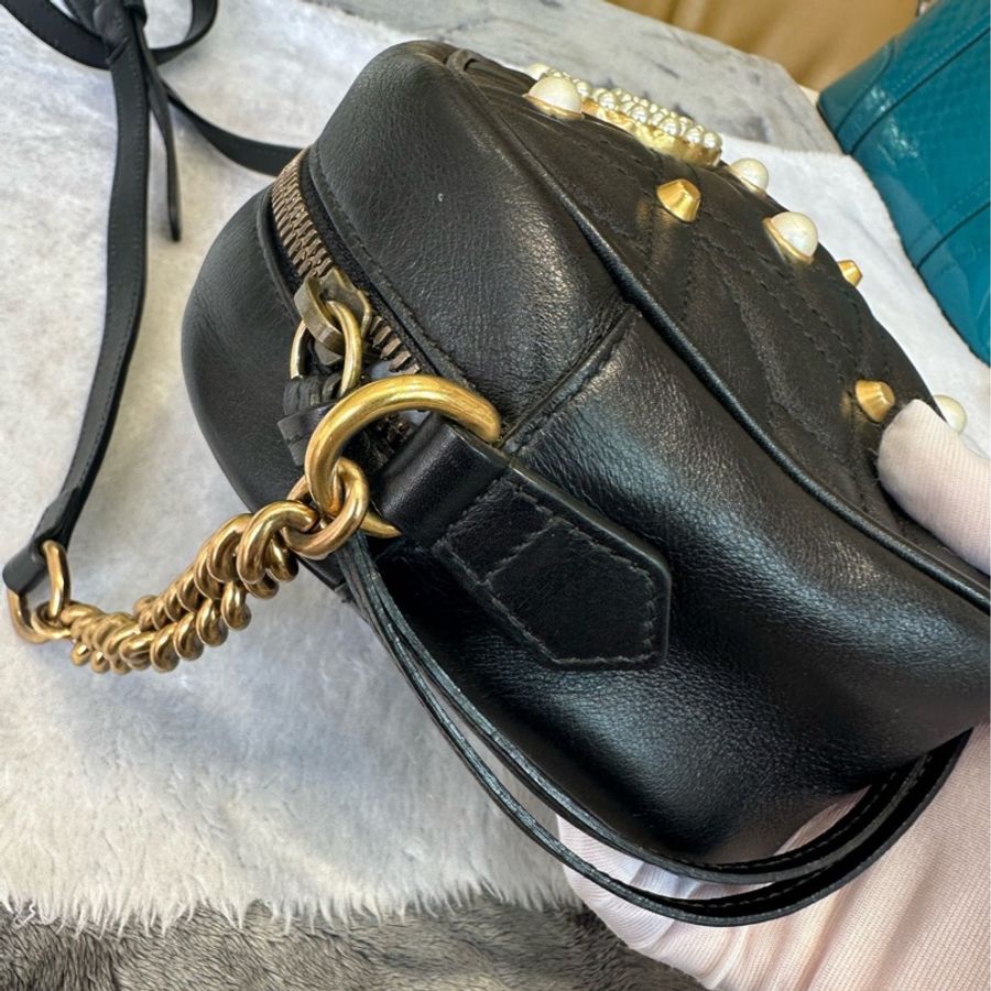 gucci 古馳珍珠眸釘相機包-10