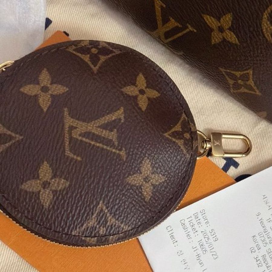 保存品 路易威登/Louis Vuitton Neverfull BB 奶茶肩帶 芯片款-9
