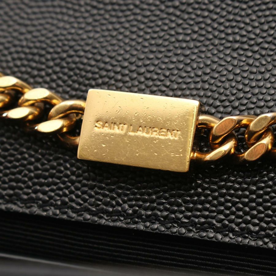 SAINT LAURENT PARIS KATE 小號鏈條單肩包 474366 黑色皮革 二手 YSL-9