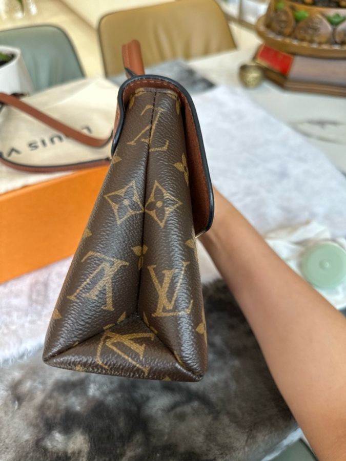 Louis Vuitton路易威登 焦糖鎖頭 芯片 BB Monogram 塗層帆布和光滑牛皮-2