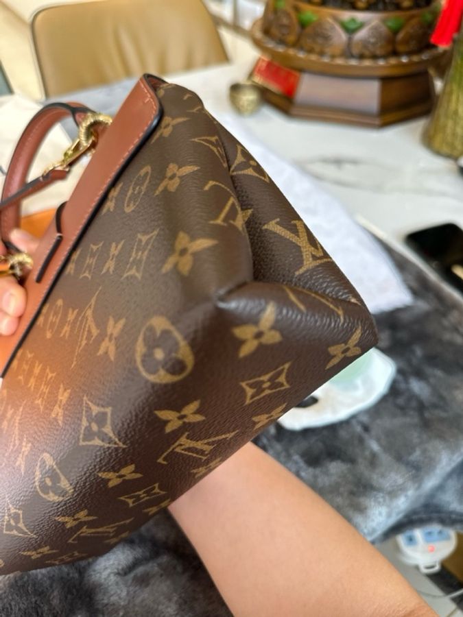 Louis Vuitton路易威登 焦糖鎖頭 芯片 BB Monogram 塗層帆布和光滑牛皮-4