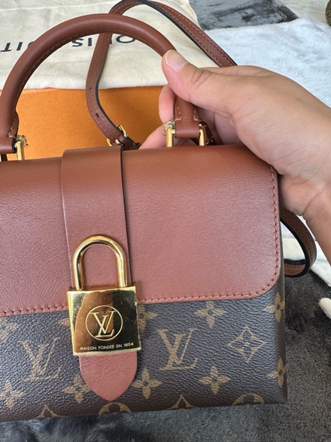 Louis Vuitton路易威登 焦糖鎖頭 芯片 BB Monogram 塗層帆布和光滑牛皮-12