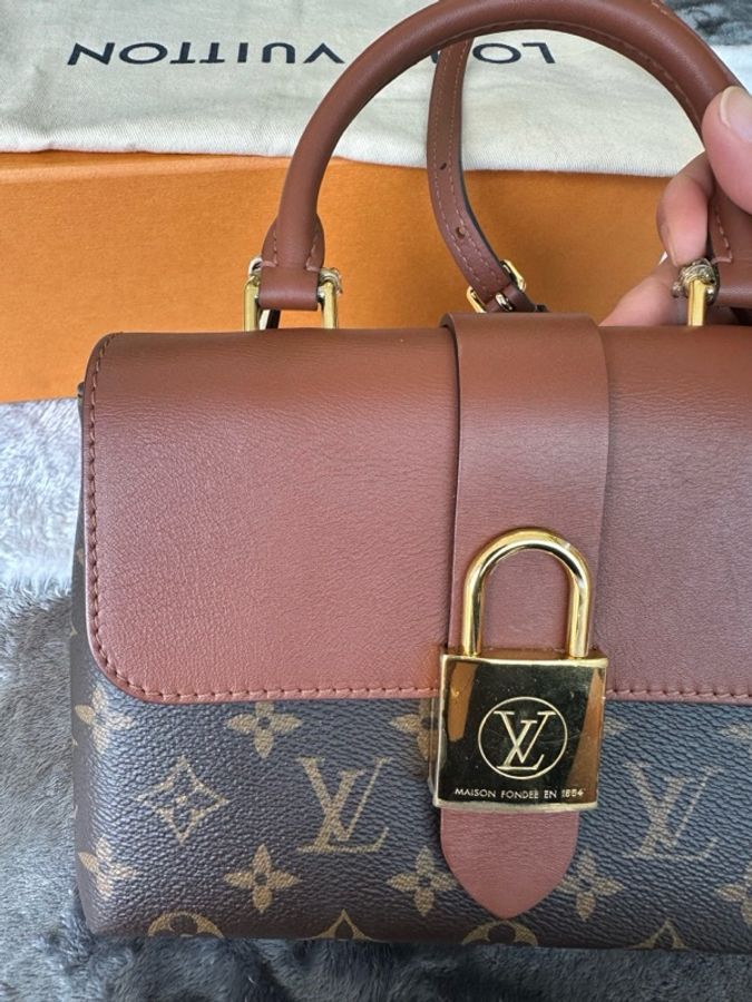 Louis Vuitton路易威登 焦糖鎖頭 芯片 BB Monogram 塗層帆布和光滑牛皮-13