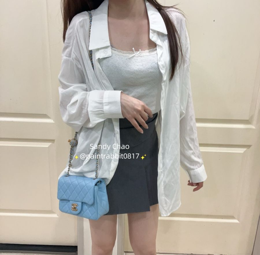 ෆ Chanel 核桃金球方胖 寶寶藍🩵🍼-3