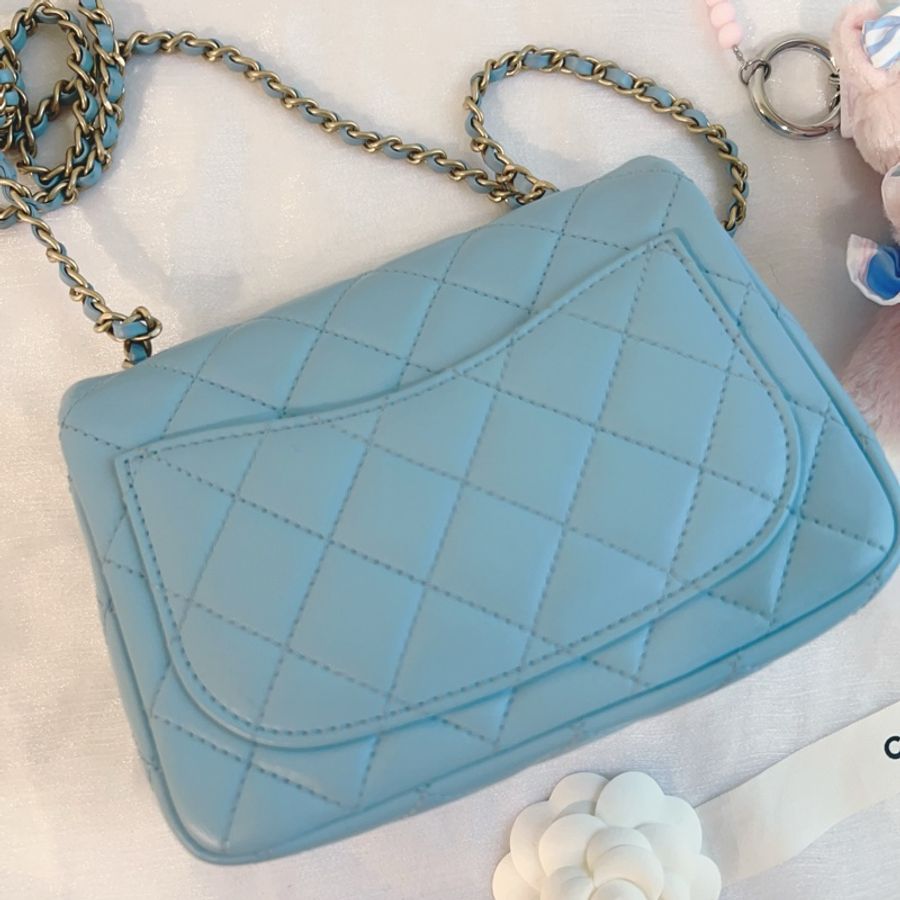 ෆ Chanel 核桃金球方胖 寶寶藍🩵🍼-9