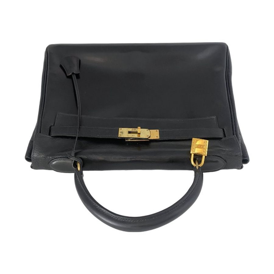愛馬仕 Hermes Kelly 32 Retourne Box Calf 黑色 金扣 GHW 凱莉32 復古中古-5