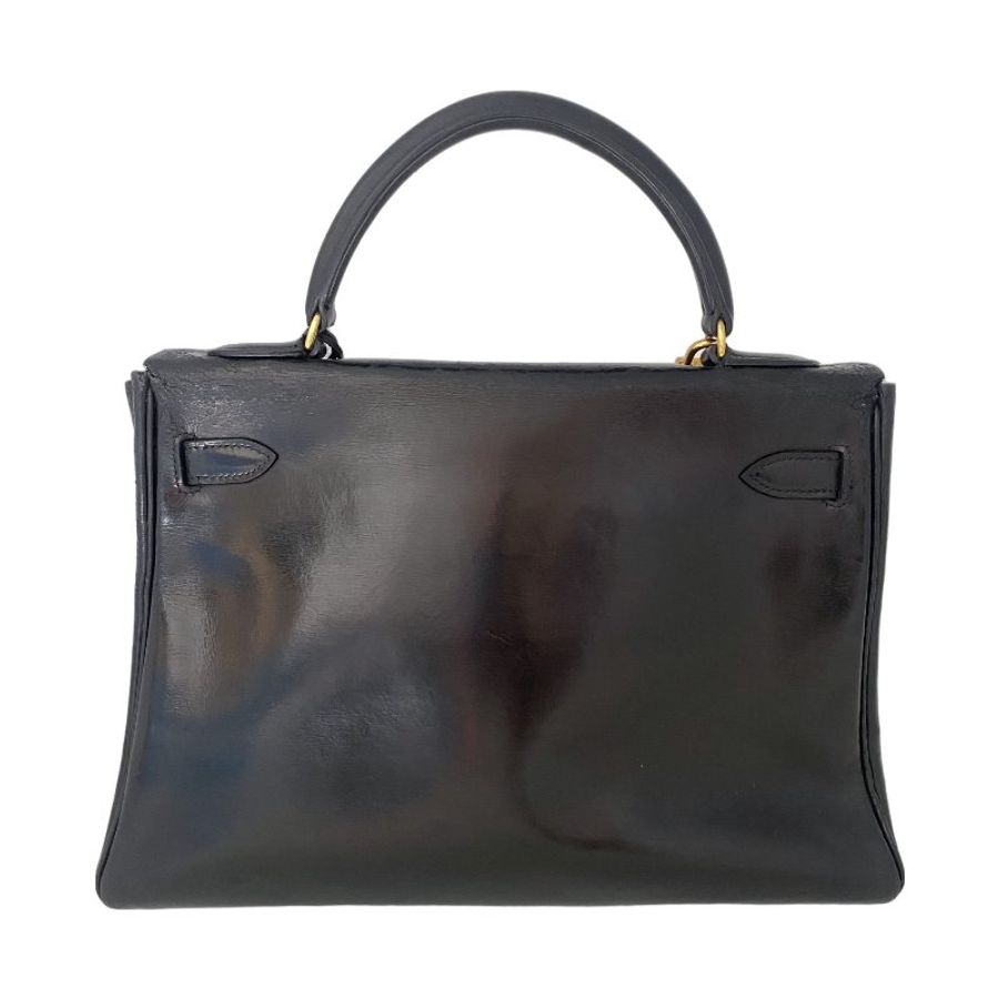 愛馬仕 Hermes Kelly 32 Retourne Box Calf 黑色 金扣 GHW 凱莉32 復古中古-6