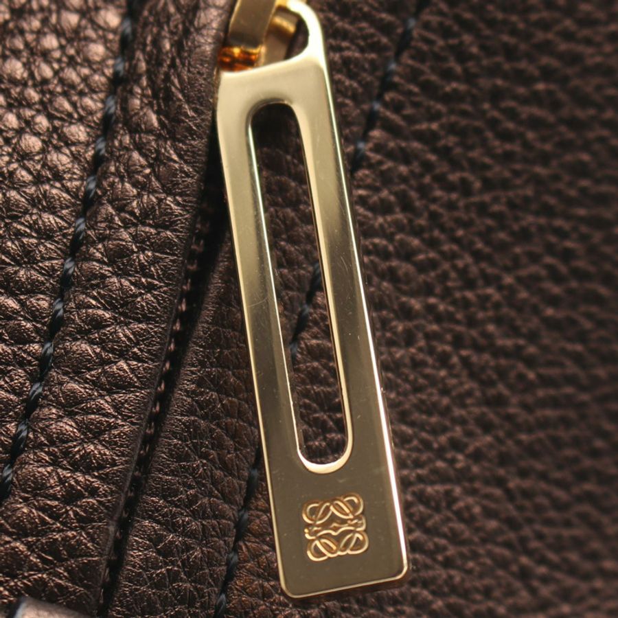 LOEWE Amazona 36 手提包 棕色 皮革 二手 女士-6