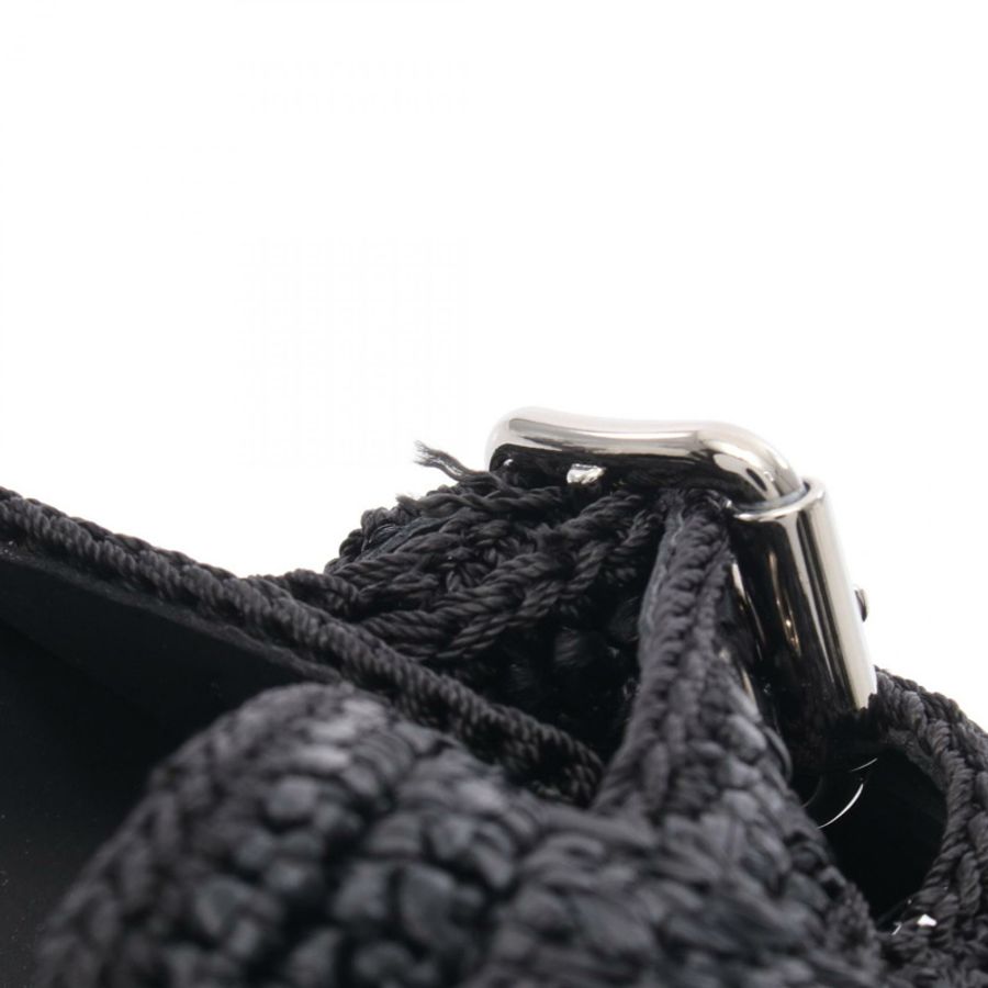 PRADA 鉤編漁夫涼鞋 2X3124 黑色織品 #6 二手女款-6