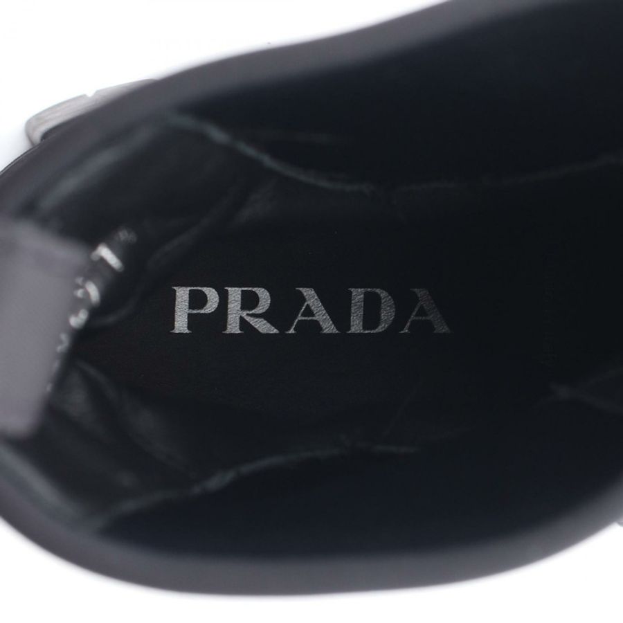 PRADA Re-Nylon Monolith Gabardine 女用尼龍橡膠短靴 2UE029 黑色 7.5 碼-4