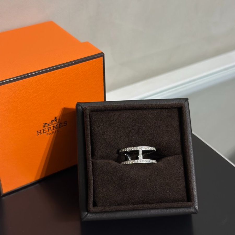 HERMES Ever Chaine d'ancre白金戒指- 52-0