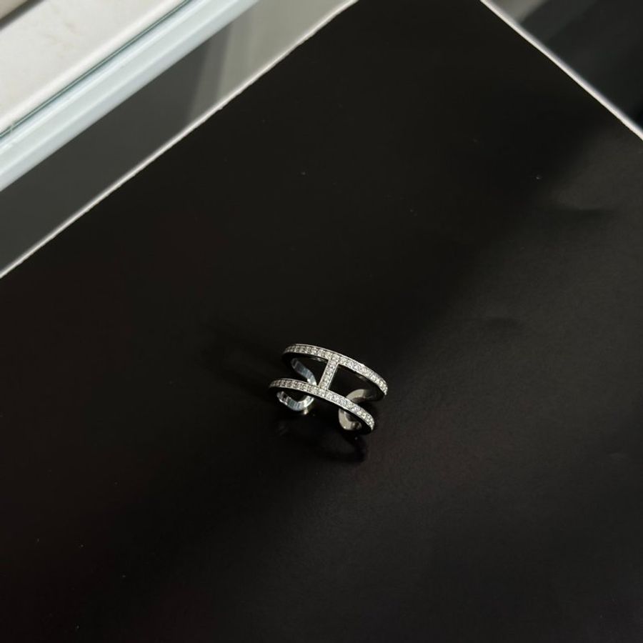 HERMES Ever Chaine d'ancre白金戒指- 52-3