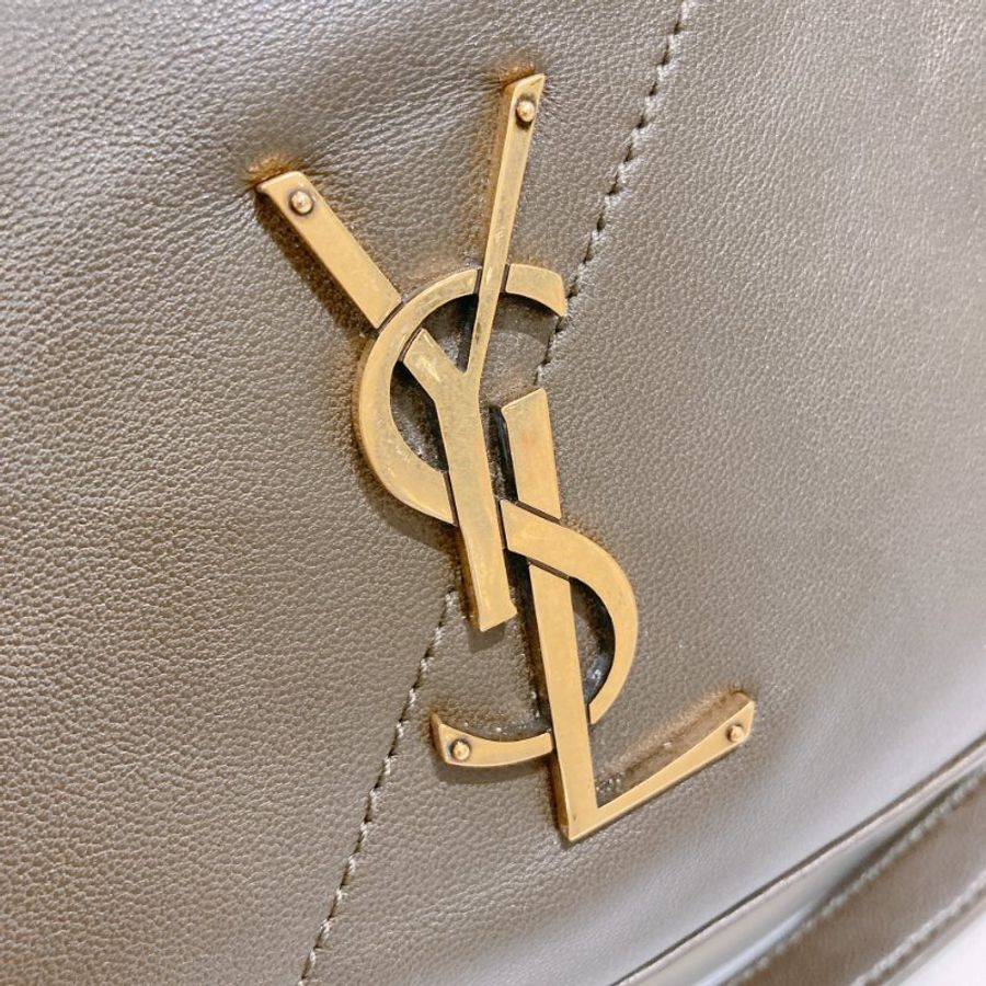 TW4901	Saint Laurent 聖羅蘭鍊帶單肩包包 Jamie Shopping Tote Bag Small Lambskin Dark Green-10