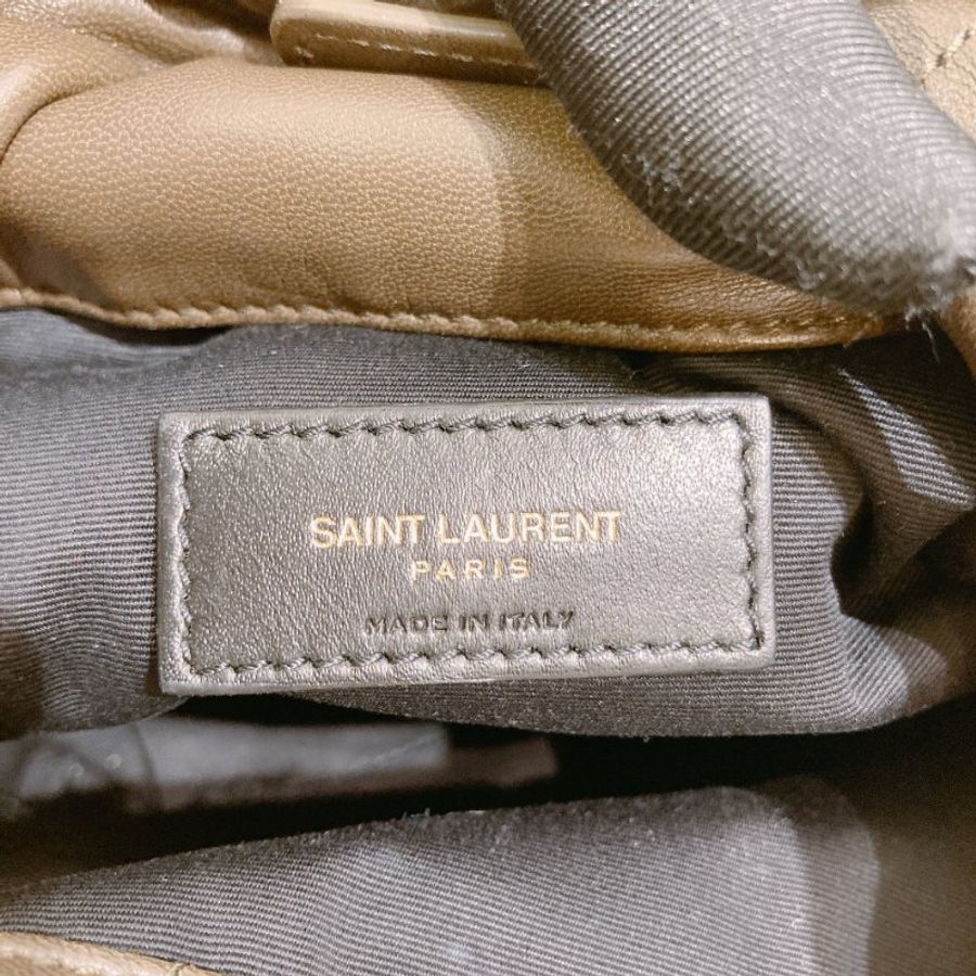 TW4901	Saint Laurent 聖羅蘭鍊帶單肩包包 Jamie Shopping Tote Bag Small Lambskin Dark Green-12
