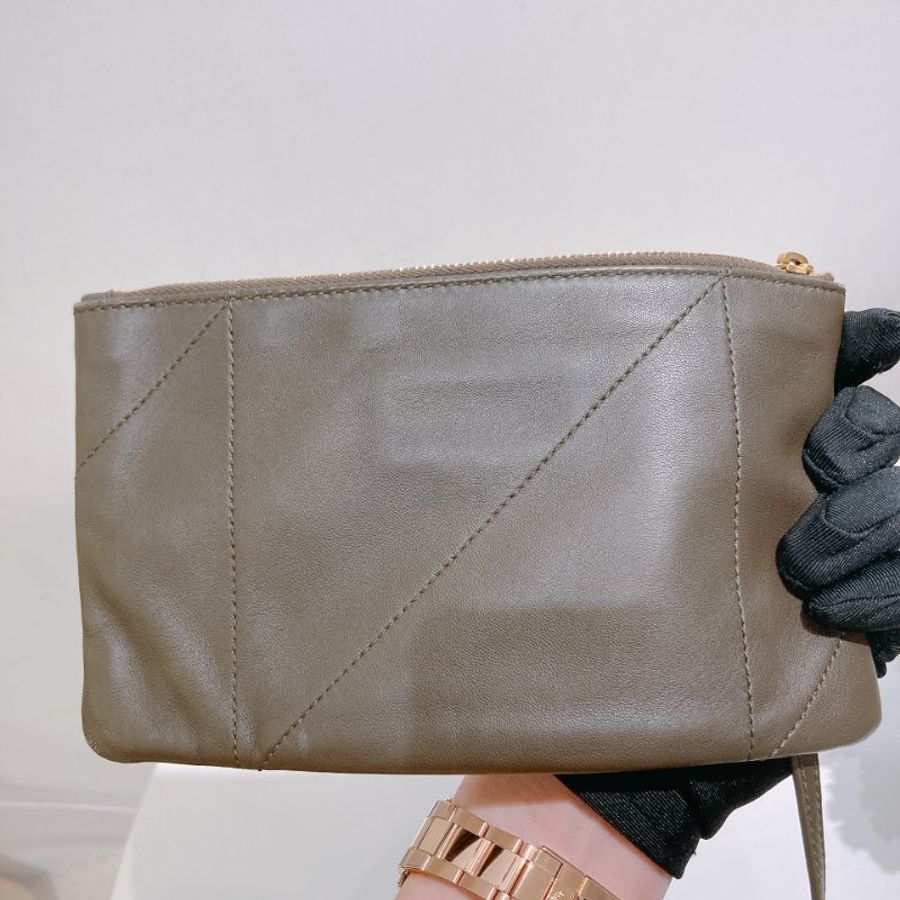TW4901	Saint Laurent 聖羅蘭鍊帶單肩包包 Jamie Shopping Tote Bag Small Lambskin Dark Green-14