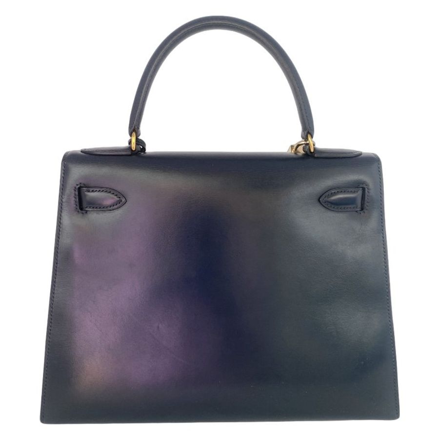 愛馬仕 Hermes Kelly 28 Sellier Box Calf 午夜藍(Navy)金扣 GHW 凱莉28 中古-6