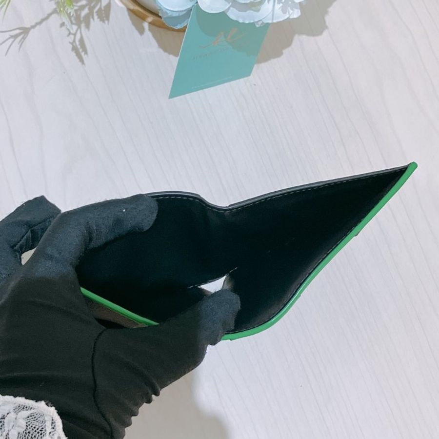 TK2085 寶緹嘉 經典大格仔 兩摺銀包 Bottega Veneta Cassette Wallet Black x Green-17
