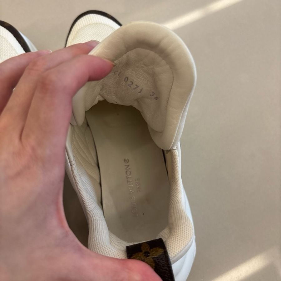 Louis Vuitton LV 字紋白Archlinght運動鞋36號老爹鞋-15
