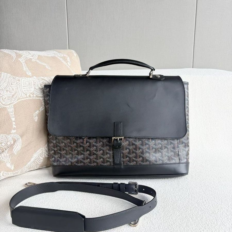 Goyard Citadin 黑色公事包 38*28*8.5 98新配件塵袋-1