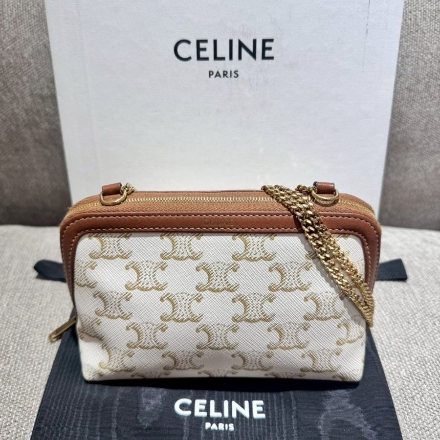 CELINE 老花鏈條貝殼包-0