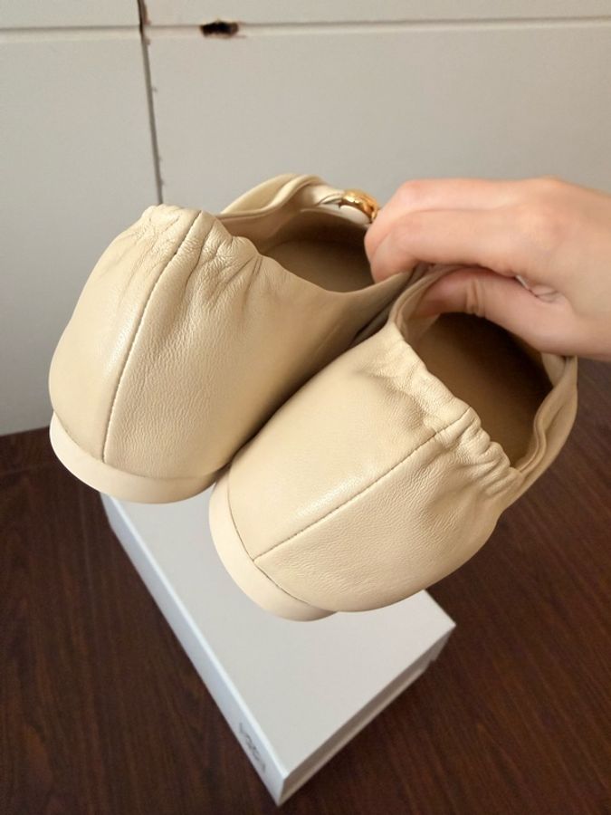 全新Loewe 小羊皮芭蕾舞鞋Pebble EU36-6