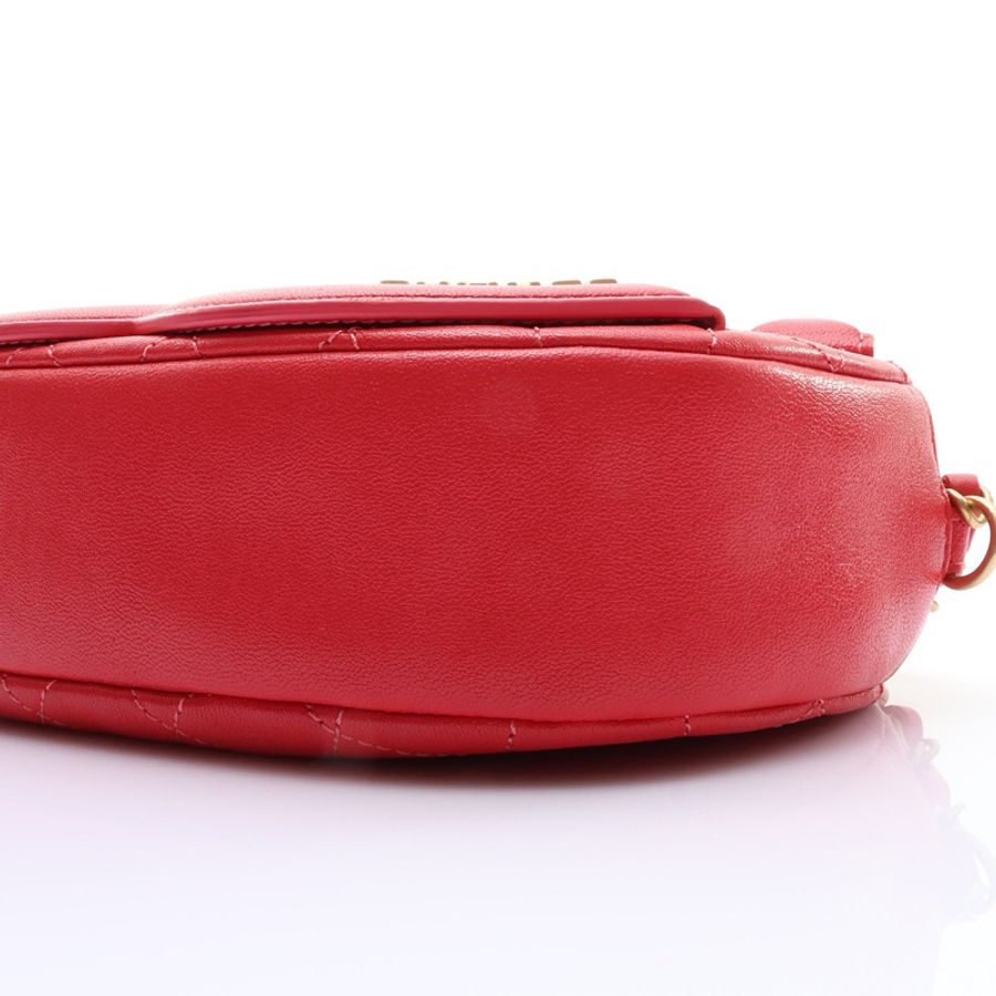 粉色 菱格紋牛皮 Coco Midnight Camera Case 肩背包【CHANEL 香奈兒】 AS1757-8