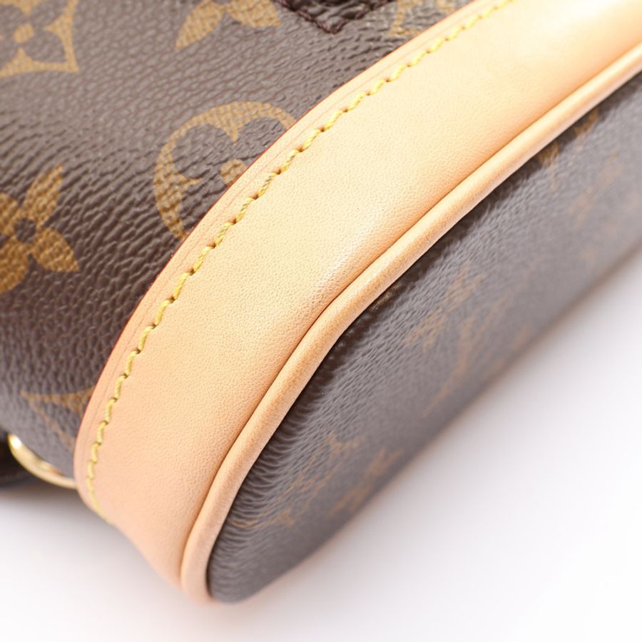 棕色 原花帆布 Montsouris Mini 後背包【LOUIS VUITTON LV 路易威登】 M11199-9