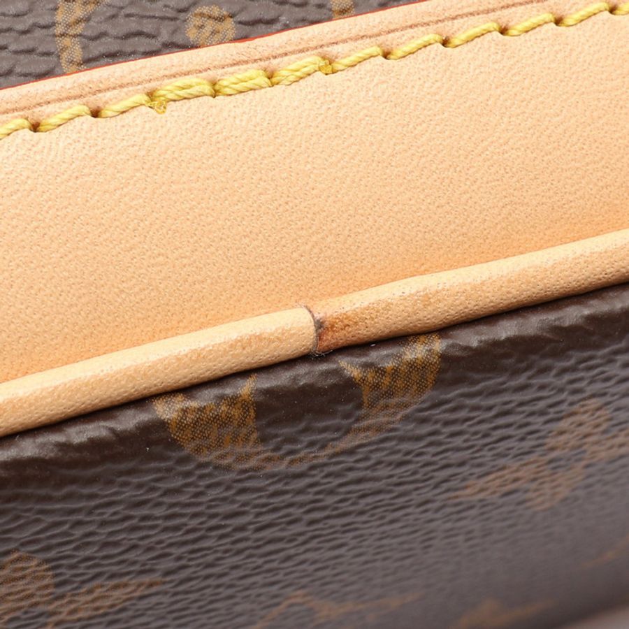 棕色 原花帆布 Montsouris Mini 後背包【LOUIS VUITTON LV 路易威登】 M11199-12