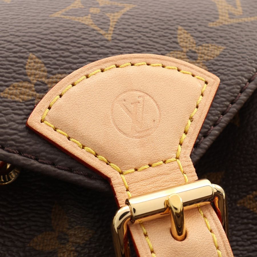 棕色 原花帆布 Montsouris Mini 後背包【LOUIS VUITTON LV 路易威登】 M11199-13