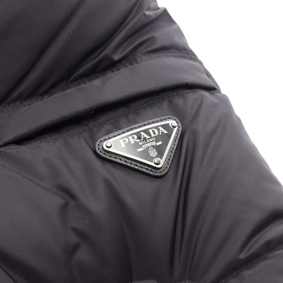PRADA 三角標誌連帽羽絨服,尼龍材質,黑色,#54,二手男款-5